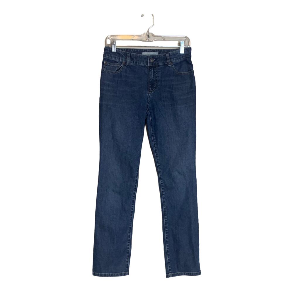 Chico's Platinum Denim bluestraight leg jeans size 0 short